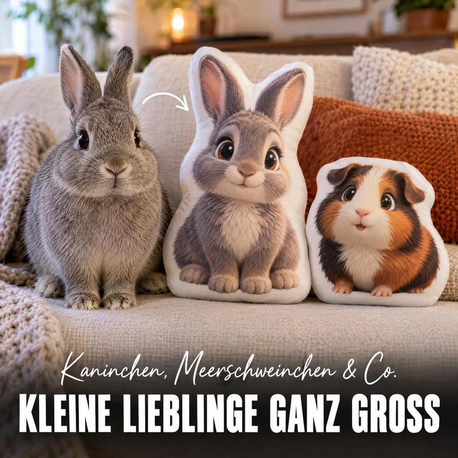 Personalisiertes Formkissen Haustier im Cartoon &  Animationsfilm Stil