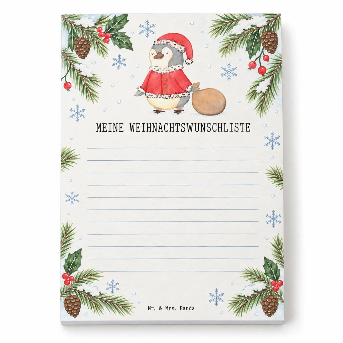 Pinguin Nikolaus Block A6
