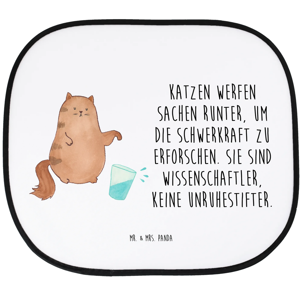 Sonnenschutz Auto Katze Wasserglas