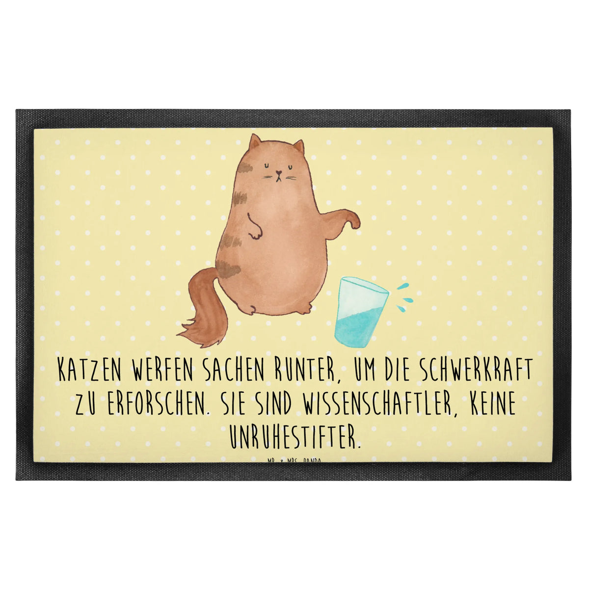 Fußmatte Katze Wasserglas