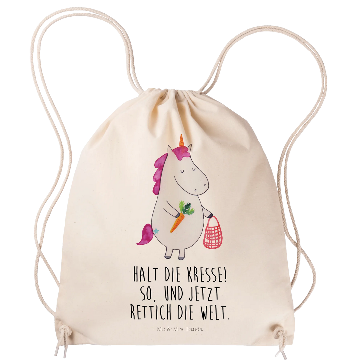 Sportbeutel Einhorn Gemüse