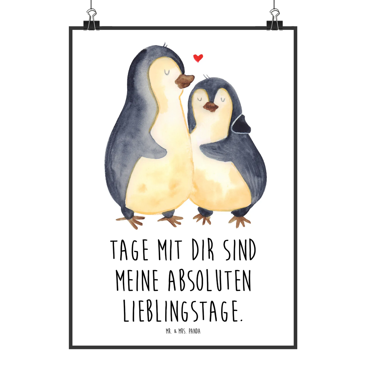 Poster Pinguin umarmen