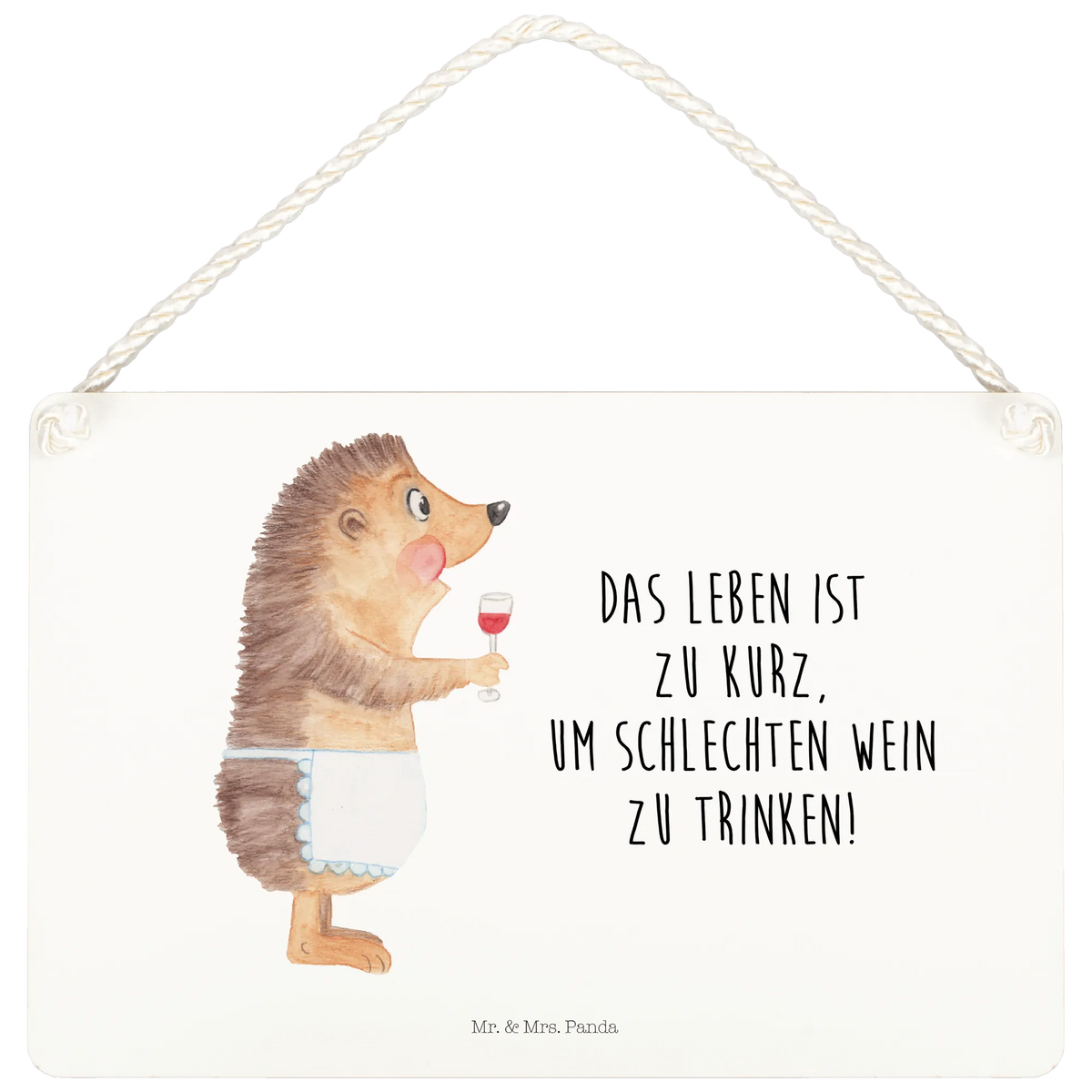 Deko Schild Igel Wein