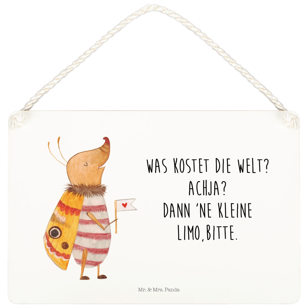 Deko Schild Nachtfalter Fähnchen