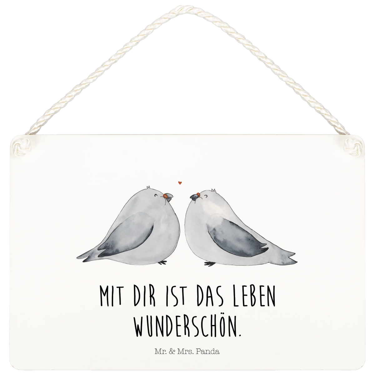 Deko Schild Turteltauben Liebe