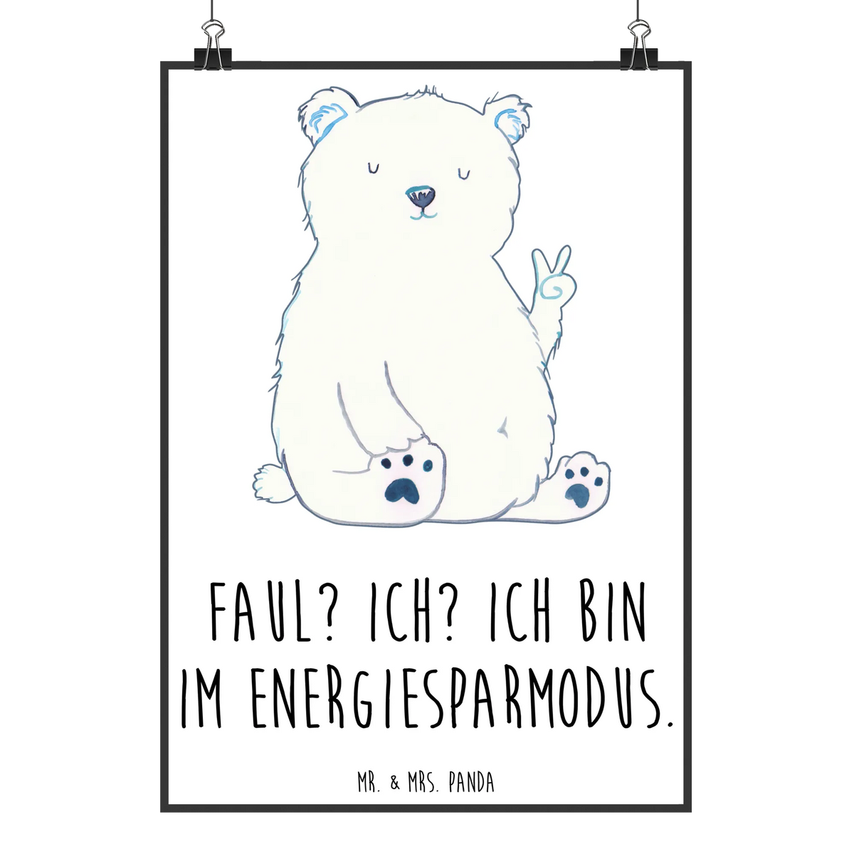 Poster Eisbär Faul