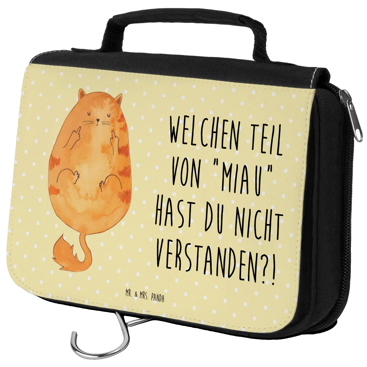 Kulturbeutel Katze Mittelfinger Kosmetiktasche, Reisebeutel, hygienebeutel, Reise-Kulturtasche, Waschbeutel, Kulturtasche, badtasche, Schminkbeutel, kulturtäschchen, Make-Up Tasche, Kulturbeutel, kosmetiktäschchen, Kosmetikbeutel, hygienetasche, Waschtasche, beautycase, Necessaire, Toilettentasche, beauty case, duschbeutel, Schminktasche, Katze, Katzenmotiv, Katzenfan, Katzendeko, Katzenfreund, Katzenliebhaber, Katzenprodukte, Katzenartikel, Katzenaccessoires, Katzensouvenirs, Katzenliebhaberprodukte, Katzenmotive, Mietze, Cats, Kater, Katzen, Cat