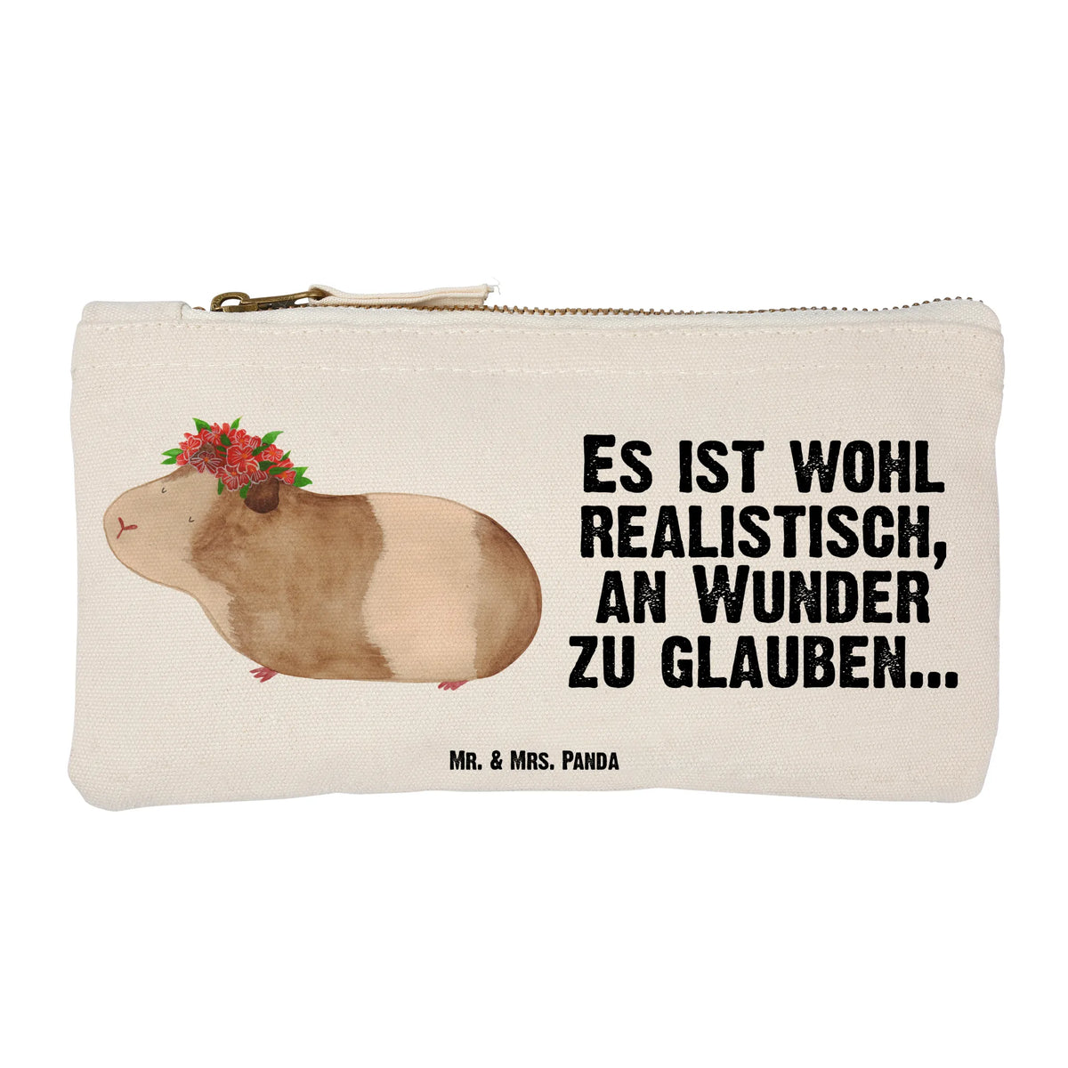Make-up bag Guinea pig wisdom card, gift ideas, gifts, small animals, cute, cute animal motives, hand drawn, funny sayings, good mood, special gifts, animal lover, wonderland, flower child, wisdom, wonder, saying, guinea pig, reality