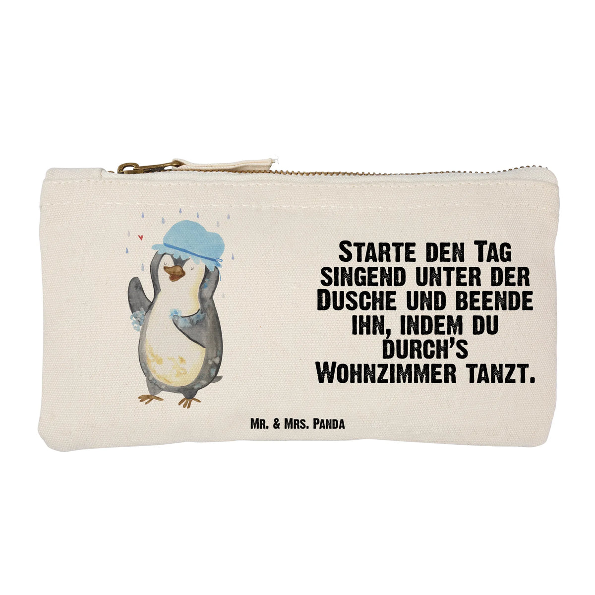 Make-up bag Penguin have a shower North Pole, Penguins, being happy, penguins, life motto, shower, new beginning, new start