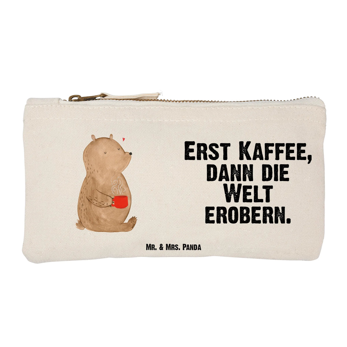 Schminktasche Bär Kaffee
