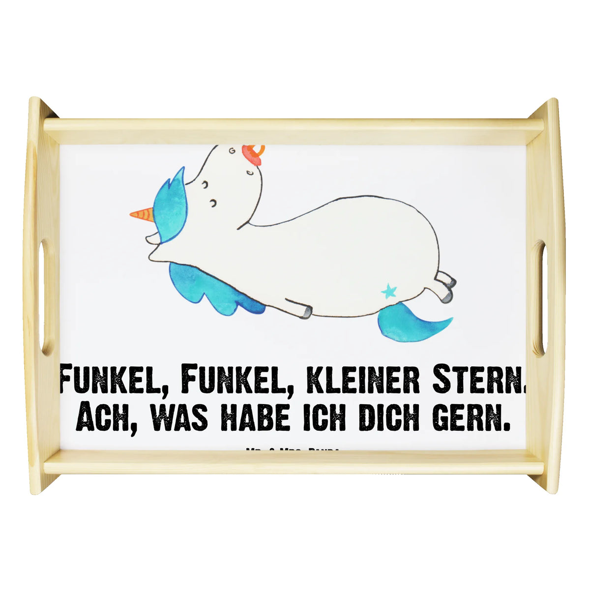 Serviertablett Einhorn Sternchen
