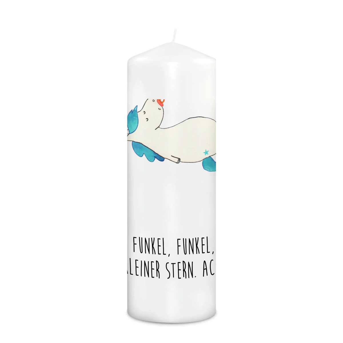 Kerze Einhorn Sternchen